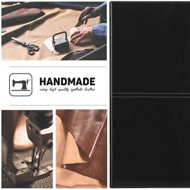 Toplive Leather Document Folder Multifunction Conference Folder A4 Conference Folder Padfolio with No Rings for Meeting Office School Red Black