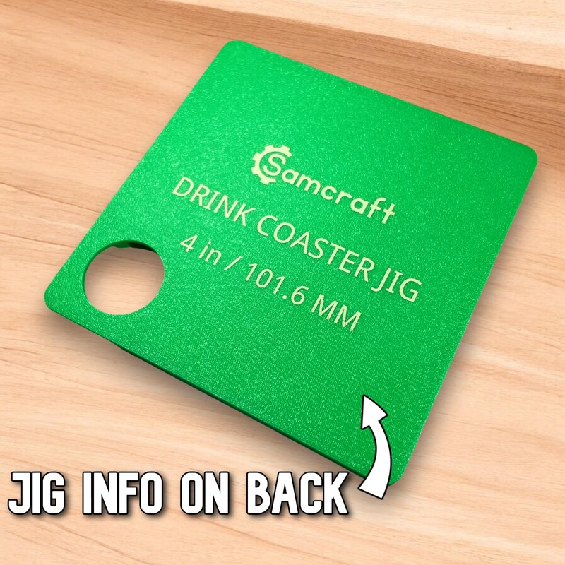 Samcraft 4-Inch Coaster Jig for xTool F1 Laser Engraver -