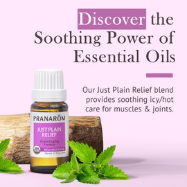Pranarom - Just Plain Relief Organic Essential Oils for Aromatherapy, 15ml
