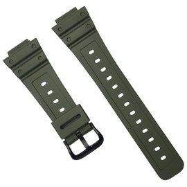 Fit for Casio G-shock GA-2100 Bands, GA-2110 Series Quickfit Soft Resin Replacement Watch Straps Wristbands Bracelet for GA2100/GA2110 (Green)