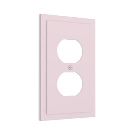 Wmhusu Outlet Covers Rose Pink 1 Gang Duplex Light Switch Cover Plate Decorative Socket Covers Wall Plates Electrical Switchplate Receptacle for Bathroom Bedroom Decor