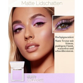 Purple Matte Eyeshadow Palette, Purple Waterproof Metallic Cream Eyeshadow