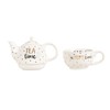 Sass and Belle Metallic Monochrome Mum Tea Time Teapot For