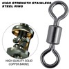 Alwonder 100PCS Micro Swivels for Fly Fishing, Small Rolling Barrel