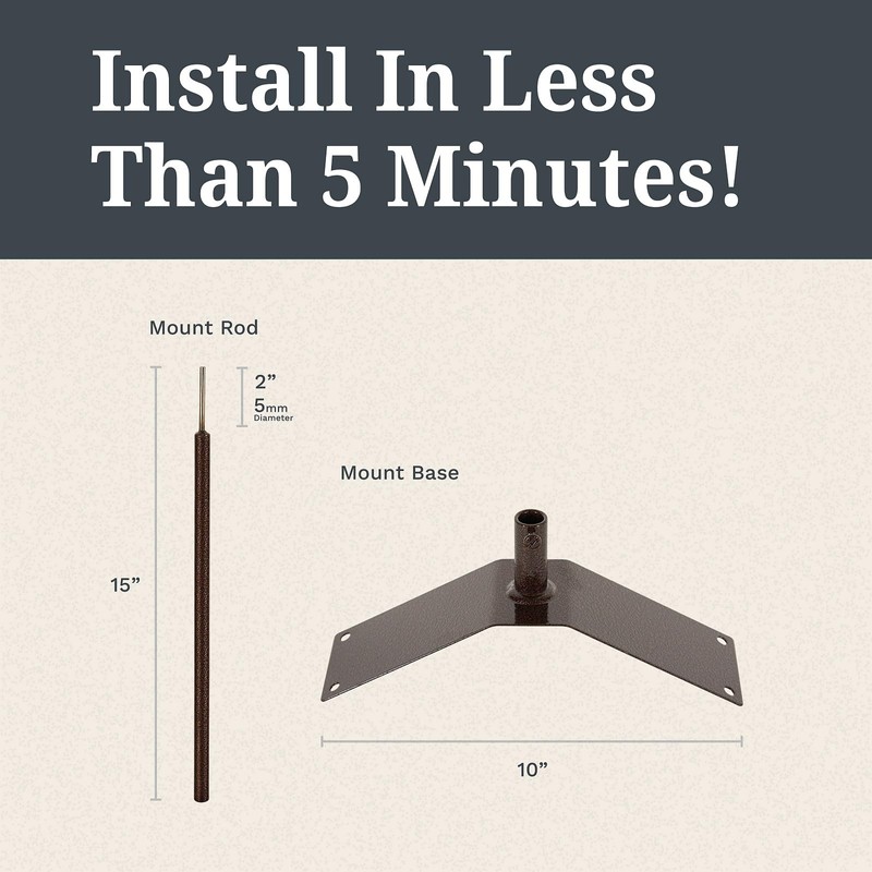 EZ Vane Standing Deer Weathervane — Roof Mount, Wind Cups,