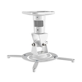 AMER Projector Mount - Heavy Duty Universal Ceiling Bracket LCD DLP Tilt 360° Swivel 30lbs (White)