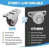 1.5 Inch Fixed Caster Wheels Low Profile Rubber Casters for