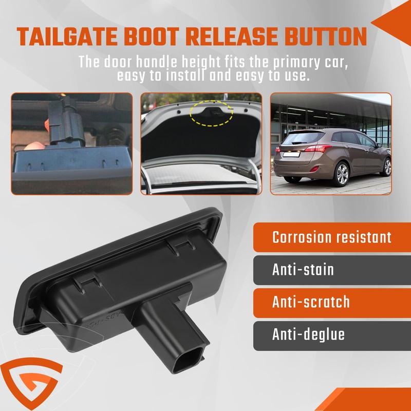 ISINMOTOR Tailgate Boot Release Button, Trunk Lid Lock Handle Button,