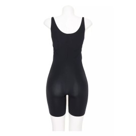 Spanx L140609 Thinstincts Open-Bust Mid-Thigh Shaping Black Bodysuit Size 1X