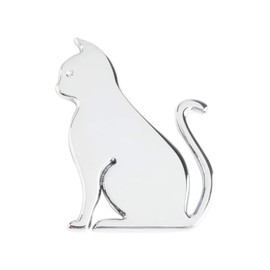 Catland Car Sticker Cat Shaped Emblem Cat Cat Cat Cool Stylish Plate Sticker Car Sticker 3D Metal Waterproof Decal Sticker Label Car Bike Bicycle Suitcase Decoration Decoration Silver