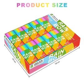 YOYEAH Pack of 30 children's erasers, 2B rainbow erasers, safe and soft material, perfect for school enrolment and as party bags, erasers for kids, eraser cubes for children