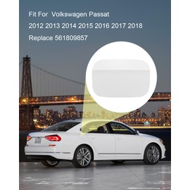 Fuel Gas Tank Cap Cover Fit for VW Volkswagen Passat 2012 2013 2014 2015 2016 2017 2018, Fuel Filler Door Lid Replace 561809857, White
