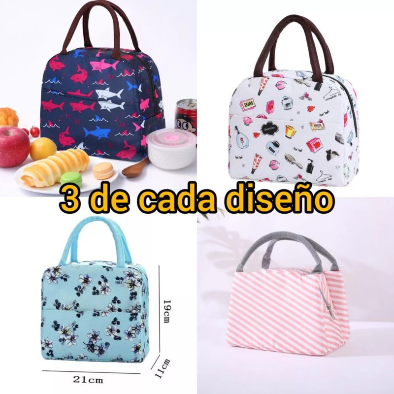 KH Lonchera Térmica Diseños Varios Moda Dama Mayoreo 12pz