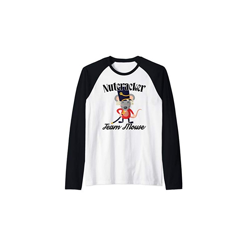 Funny Nutcracker Soldier Toy Christmas Dance Team Mouse Raglan Baseball