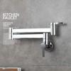 SOKNARKU Solid Brass Square Wall Mounted Folding Faucet Double Switch