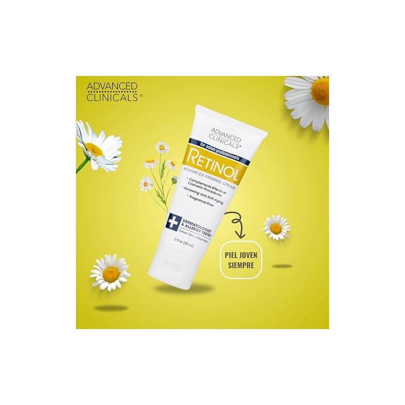 ADVANCED CLINICALS CREMA REAFIRMANTE CON RETINOL ANTI-EDAD CON TE VERDE
