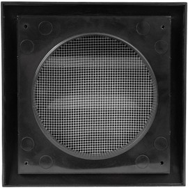 Anthracite Exhaust Hood Vent 5'' Inch / 125 mm with Shutters, Built-in Pest Guard Screen and Flange, Black Air Vent Cover with Flaps, HVAC Exhaust Vent Duct Cap, Helps with Backdraught/Backdraft