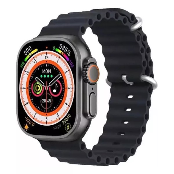 Gomia Smartwatch Reloj Deportivo T900 Ultra Carga Inalámbrica 49mm Caja Negro