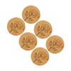 6Pcs Jar Wood Lid Set Easy to Clean Storage Jar