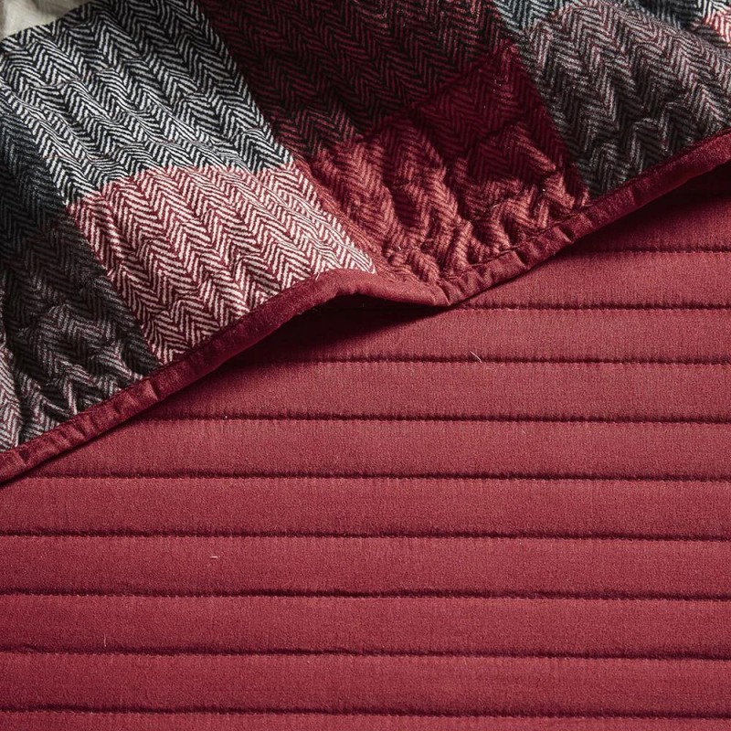 Madison Park 100% Polyester Herringbone Printed 6pcs Reversible Daybed Cover