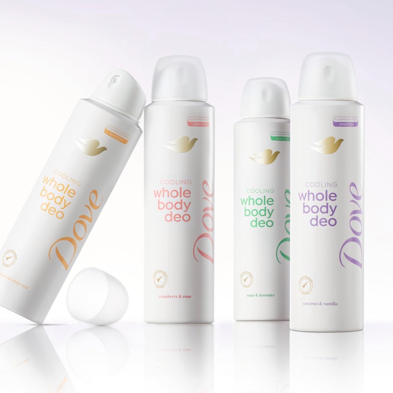 Dove Whole Body Deo Aluminum Free Invisible Spray Deodorant Coconut