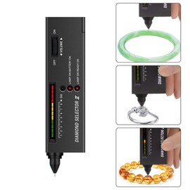 Diamond Selector Ii, Diamond Selector II Professional LED Diamond Tester Diamond Indicator Jewelry Gem Crystal Jade Selector Test Pen Tool High Accuracy Black