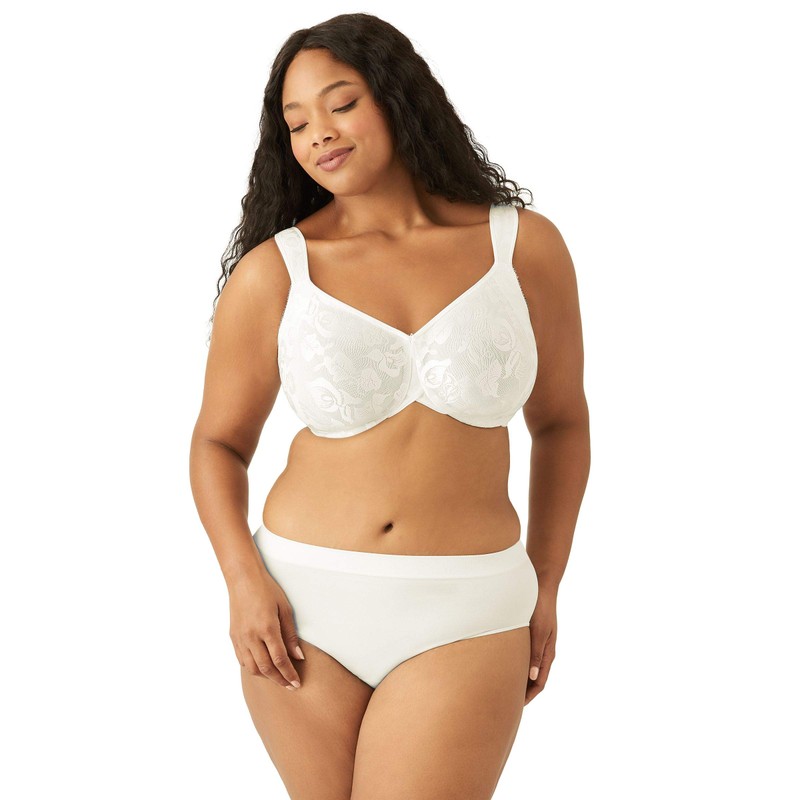Wacoal Women's Awareness Unlined Full Figure Underwire Bra, Ivory, 42DDD