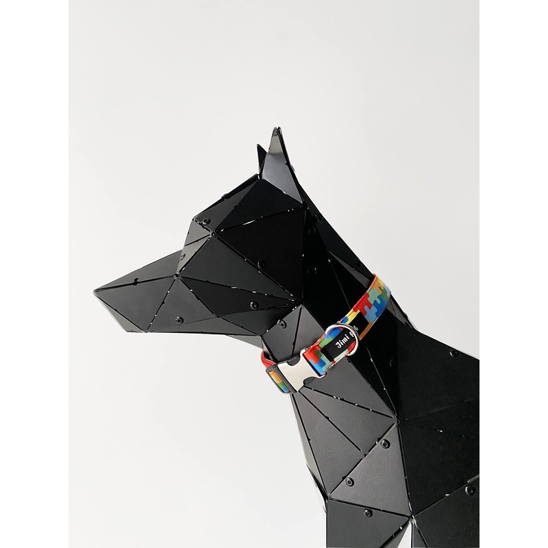 Dog Harness Set, Dog Leash&Collar Set Puzzle Model (Large)