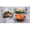 Set of 6 Round Glass Casserole Dishes, Nesting Glass Baking