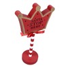 Christmas Stop Here Decor Metal Solid Wood LED Delicate Santa