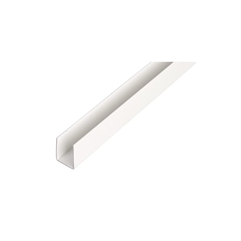 Alberts 484590 U-Profile, Plastic, White, 2000 x 21 x 20