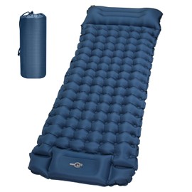 Tuocal Sleeping Pad for Camping, 9cm Thickness Ultralight Camping Inflatable Mattress with Built-in Foot Pump, Waterproof Self Inflating Mattress with Carry Bag for Hiking, Backpacking, Traveling
