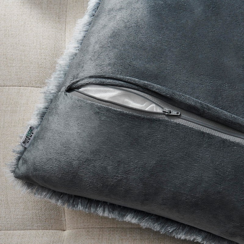 NordECO HOME Decorative Cushion Covers, Cuddly, Fluffy, Soft, Plush, Artificial