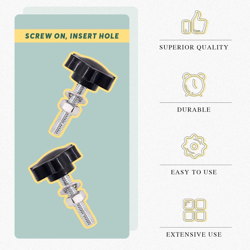 Swpeet 60Pcs M4 x 30 Hex Shaped Male Thread Metal