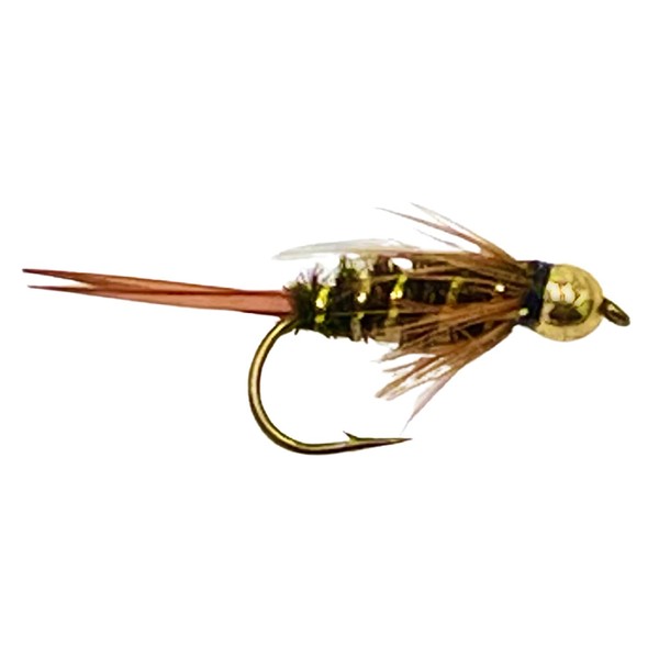 Feeder Creek Bead Head Prince Nymph Flies, One Dozen Fly Fishing Wet Flies, 4 Size Assortment 12,14,16,18 (3 of Each Size), Great for Trout, Bass, Panfish & More