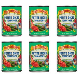Tuttorosso Delicious Petite Diced Canned Tomatoes, 14.5oz Can (Pack of 6)