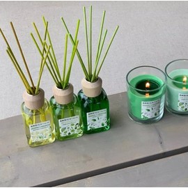 Ambientair Difusor de Varillas 100 ml Aroma Jazmín Blanco Aromatizante de Ambiente Floral y Elegante con Varillas de Ratán Natural