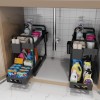 Botion 2 Pack Double-Layer Under Sink Organizer for Efficiently Utilizing