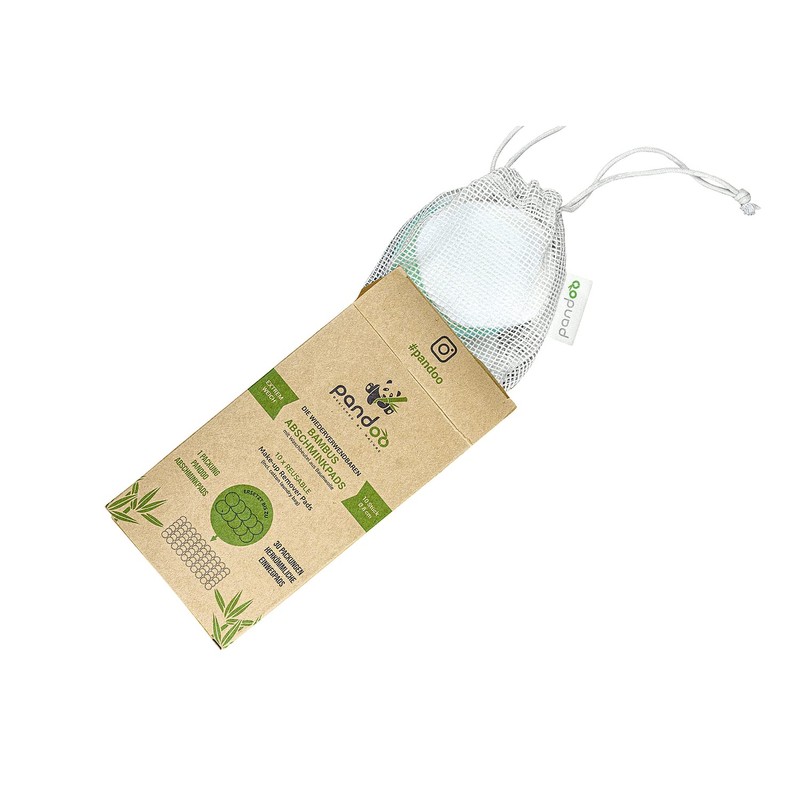 10 Reusable Make-Up Removal Pads Made Of Bamboo And Cotton,