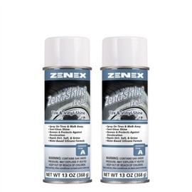 Zenex ZenaShine Foam - Professional Car Detail Spray & Shine |Great For Vinyl, Tires, Trim, & Bumpers | High-Gloss Shine & Protector | Interior & Exterior Protectant | Unscented | 13 oz (2 Pack)