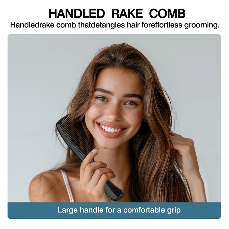 3PCS Wide-Tooth Comb Set, Detangling & Styling Comb, with Ergonomic