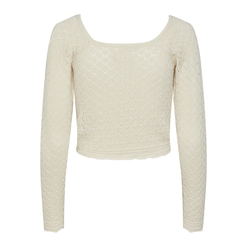 Name It Pcjudy Ls Women's Cropped Knit, Birch