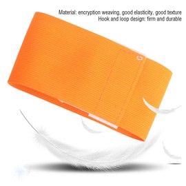 Unbranded Outdoor Adjustable Sports Captain Armband for Soccer Players - orange color