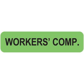 Doctor Stuff - File Folder Chart Labels, MAP121, Workers Comp, Insurance Stickers, Fluorescent Green, 1-1/4" x 5/16", 500 per Box