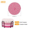 sourcing map Drink Coasters with Holder, 8 Pcs 4 Inch