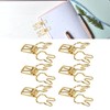 100pcs Binder Clips Cute Cartoon Rabbit Shape Metal Hollowed Long