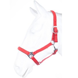 HKM by Reiterladen24 Basicline Lined Headcollar Red Warmblood
