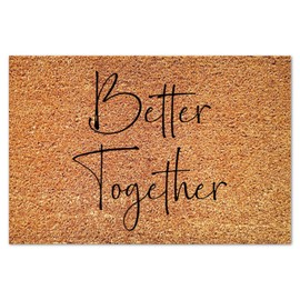 DecStic Better Together Coir Mat Door Mats Farmhouse Bible Verse Durable Coir Non Slip Mat for Outside Home High Traffic Area 24x36in