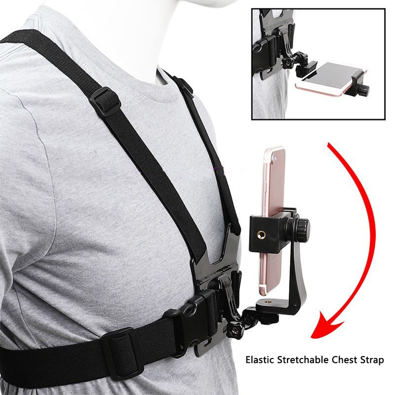 Cell Phone Chest Strap Mount Head Strap Mount Kit for