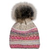 styleBREAKER 04024202 Women's Knitted Bobble Hat with Colourful Pattern Mix